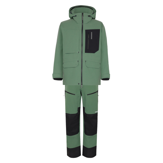 Didriksons Fractus USX Dark Moss Jacket & Pants Bundle dans le groupe Habits et chaussures / Habits / Combinaisons de pêche l\'adresse Sportfiskeprylar.se (FRACTUSUSXDARKMOSSSET)
