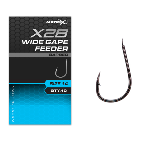Matrix X2B Wide Gape Feeder Barbed dans le groupe Hameçons et terminal tackle / Hamecon peche / Hameçons simples l\'adresse Sportfiskeprylar.se (GHK204r)