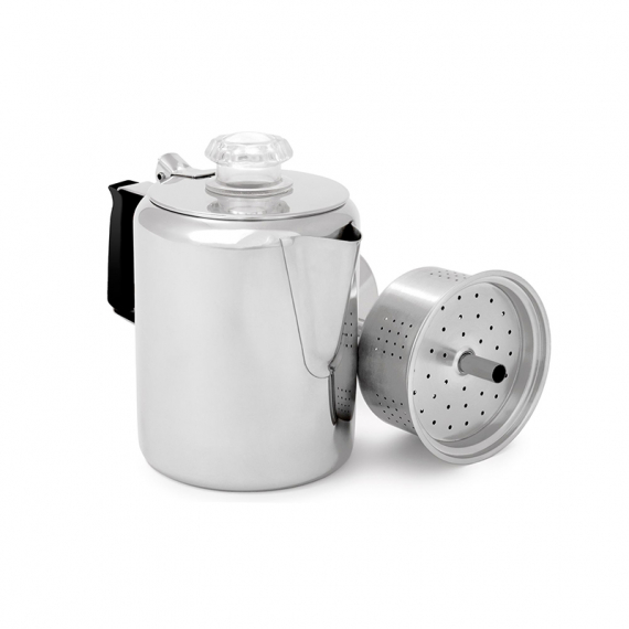 GSI Outdoors Glacier Stainless 6 Cup Percolator dans le groupe Loisirs en plein air / Cuisines camping et ustensiles / Cafetières et poêles à café / Percolateurs l\'adresse Sportfiskeprylar.se (GSI970324)