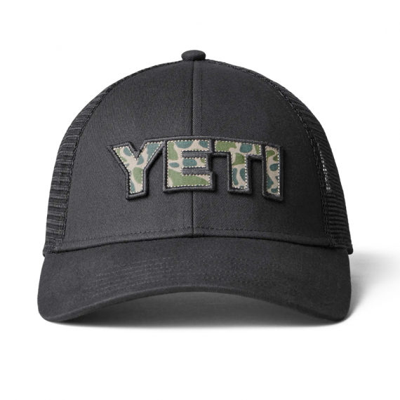Yeti Camo Logo Badge Low Pro Trucker Hat Black dans le groupe Habits et chaussures / Casquettes et chapeaux / Casquettes / Casquettes trucker l\'adresse Sportfiskeprylar.se (H005B)