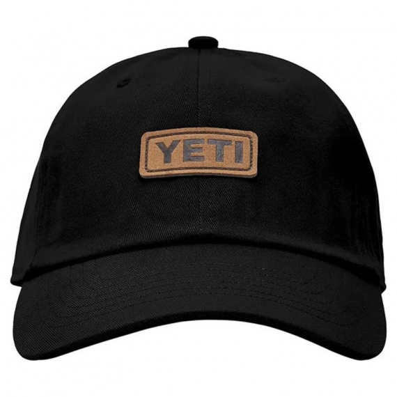 Yeti Leather Logo Badge 6 Panel Soft Crown Hat Black dans le groupe Habits et chaussures / Casquettes et chapeaux / Casquettes / Casquettes Dad l\'adresse Sportfiskeprylar.se (H007B)