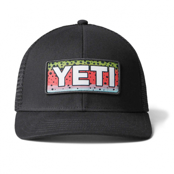 Yeti Rainbow Trout Logo Badge Trucker Hat Black dans le groupe Habits et chaussures / Casquettes et chapeaux / Casquettes / Casquettes trucker l\'adresse Sportfiskeprylar.se (H009B)