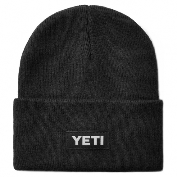 Yeti Logo Badge Knitted Black dans le groupe Habits et chaussures / Casquettes et chapeaux / Bérets et chapeaux l\'adresse Sportfiskeprylar.se (H024B)