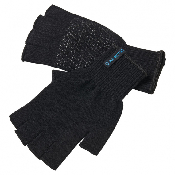 Kinetic Merino Wool Half Finger Glove Black, One Size dans le groupe Habits et chaussures / Habits / Gant peche l\'adresse Sportfiskeprylar.se (H207-007-OS)