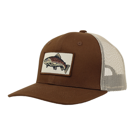 Hurricane Brown Trout Patch Trucker Hat dans le groupe Habits et chaussures / Chapeau de peche, casquette peche / Casquettes / Casquettes trucker l\'adresse Sportfiskeprylar.se (HAT01)