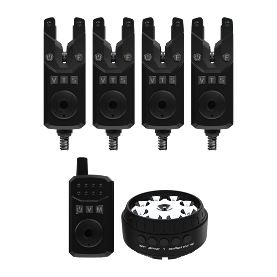 Sonik SKS2 Alarm Set 4+1 + Bivvy Lamp dans le groupe Accessoires de pêche / Détecteurs de touches et indicateurs / Detecteur de touche peche l\'adresse Sportfiskeprylar.se (HC0084)