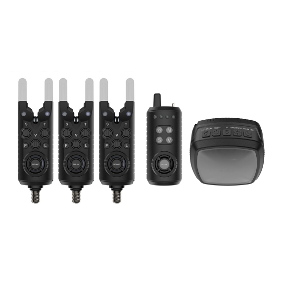 Sonik Gizmo2 Alarm Set 3+1 + Bivvy Lamp dans le groupe Accessoires de pêche / Détecteurs de touches et indicateurs / Detecteur de touche peche l\'adresse Sportfiskeprylar.se (HC0088)
