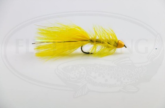 Wolly Bugger Cone Yellow size 8 dans le groupe Leurres / Mouches / Streamers l\'adresse Sportfiskeprylar.se (HF1223-8)