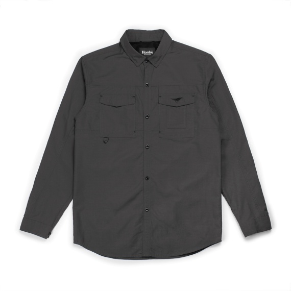 Hooke Fisherman Shirt Grey S dans le groupe Habits et chaussures / Habits / Chemises l\'adresse Sportfiskeprylar.se (HK19SS-FS-GR-S)