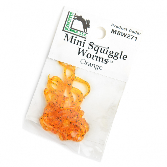 Mini Squiggle Worms #271 Orange dans le groupe Hameçons et terminal tackle / Fabrication mouche / Matériel fabrication mouche / Autres matériaux synthétiques l\'adresse Sportfiskeprylar.se (HL-MSW271)
