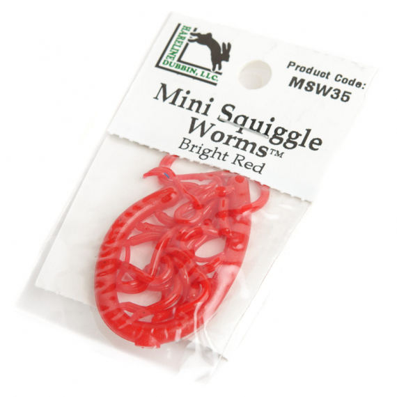 Mini Squiggle Worms #35 Bright Red dans le groupe Hameçons et terminal tackle / Fabrication mouche / Matériel fabrication mouche / Autres matériaux synthétiques l\'adresse Sportfiskeprylar.se (HL-MSW35)