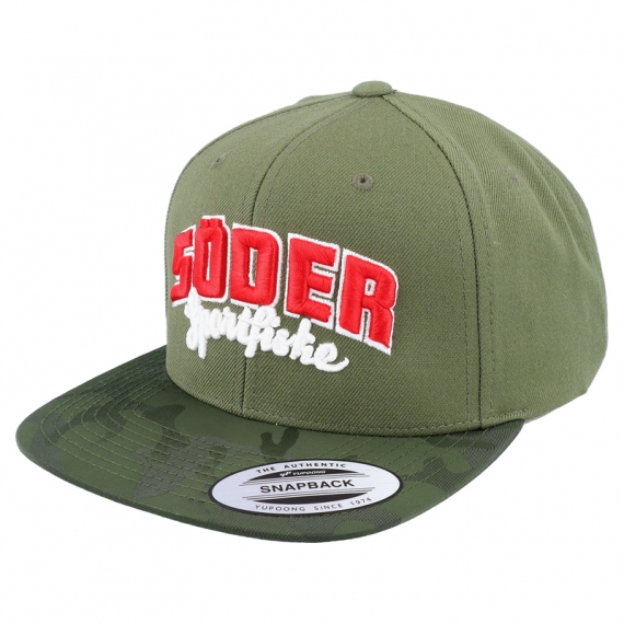 Söder Sportfiske Snapback Camo Olive - Original Logo dans le groupe Habits et chaussures / Chapeau de peche, casquette peche / Casquettes / Casquettes snapback l\'adresse Sportfiskeprylar.se (HS1001133-OL)