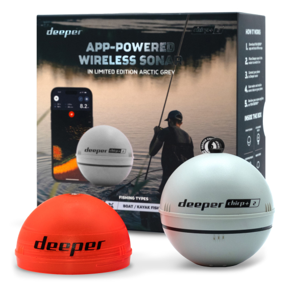 Deeper Smart Sonar CHIRP+ 2.0 Limited Edition Arctic Grey dans le groupe Électronique marine et bateau / Sondeur et GPS / Sondeurs portables l\'adresse Sportfiskeprylar.se (ITGAM1763)