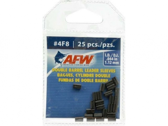 AFW Double Barrel Sleeves, Size #4F8 (1.12 mm) 25 pack dans le groupe Hameçons et terminal tackle / Sleeves l\'adresse Sportfiskeprylar.se (J04F8B-A)