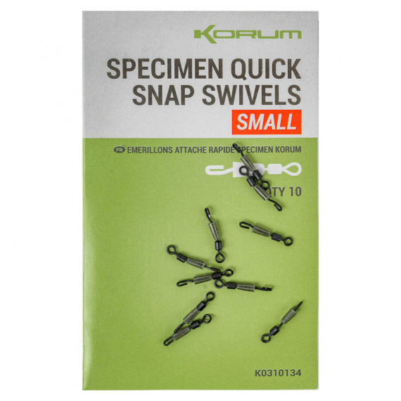 Korum Specimen Quick Snap Swivels dans le groupe Hameçons et terminal tackle / Emerillon pêche / émerillons l\'adresse Sportfiskeprylar.se (K0310134r)