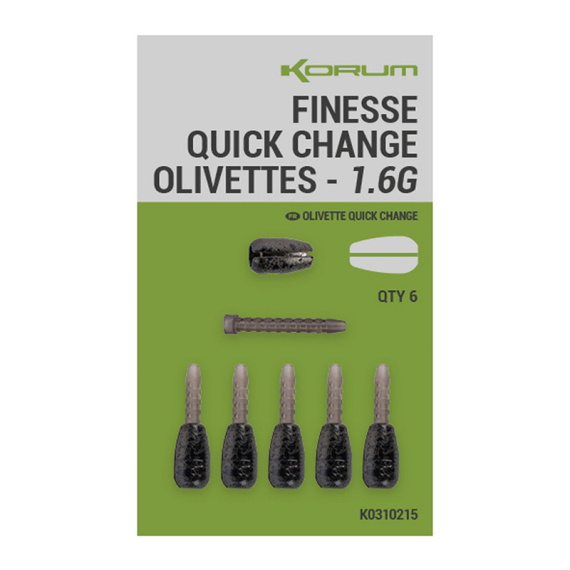 Korum Finesse Quick-Change Olivettes dans le groupe Hameçons et terminal tackle / plomb de peche l\'adresse Sportfiskeprylar.se (K0310215r)