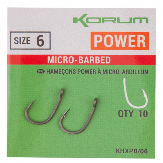 Korum XPERT Power Micro Barbed Hooks dans le groupe Hameçons et terminal tackle / Hameçons / Hameçons specimen l\'adresse Sportfiskeprylar.se (KHXPB-06r)