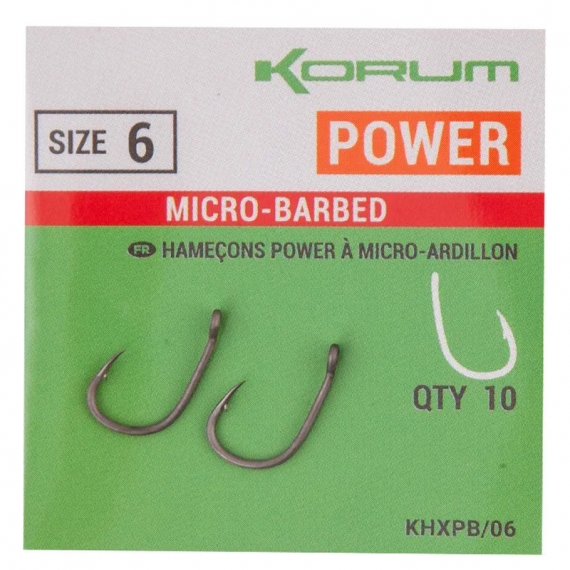 Korum XPERT Power Micro Barbed Hooks dans le groupe Hameçons et terminal tackle / Hamecon peche / Hameçon carpe l\'adresse Sportfiskeprylar.se (KHXPB-06r)