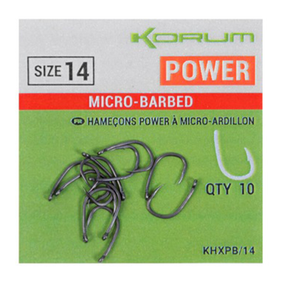 Korum Xpert Power Micro-Barbed dans le groupe Hameçons et terminal tackle / Hamecon peche / Hameçon carpe l\'adresse Sportfiskeprylar.se (KHXPB-06r)