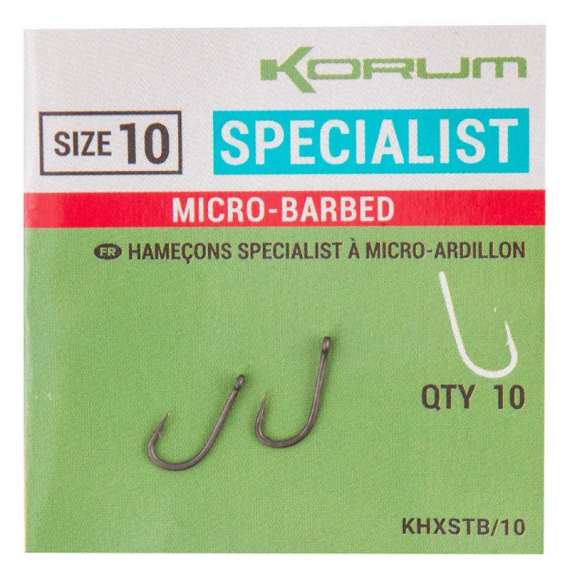 Korum XPERT Specialist Micro Barbed Hooks dans le groupe Hameçons et terminal tackle / Hamecon peche / Hameçon carpe l\'adresse Sportfiskeprylar.se (KHXSTB-06r)