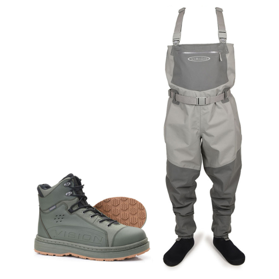Vision Koski Grey & Koski Green 2.0 Gummi Wading Set dans le groupe Habits et chaussures / Waders et équipement de wading / Kits wading l\'adresse Sportfiskeprylar.se (KOSKIGREYKOSKIGUMMI)