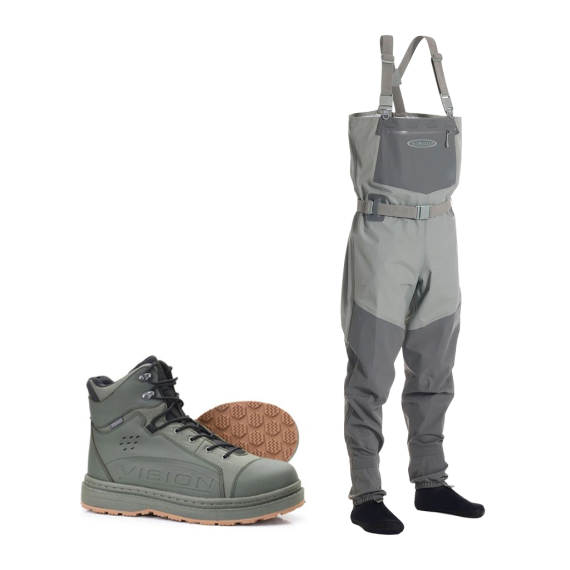 Vision Koski Grey & Koski Green 2.0 Gummi Wading Set dans le groupe Habits et chaussures / Waders et équipement de wading / Kits wading l\'adresse Sportfiskeprylar.se (KOSKIGREYKOSKIGUMMI)