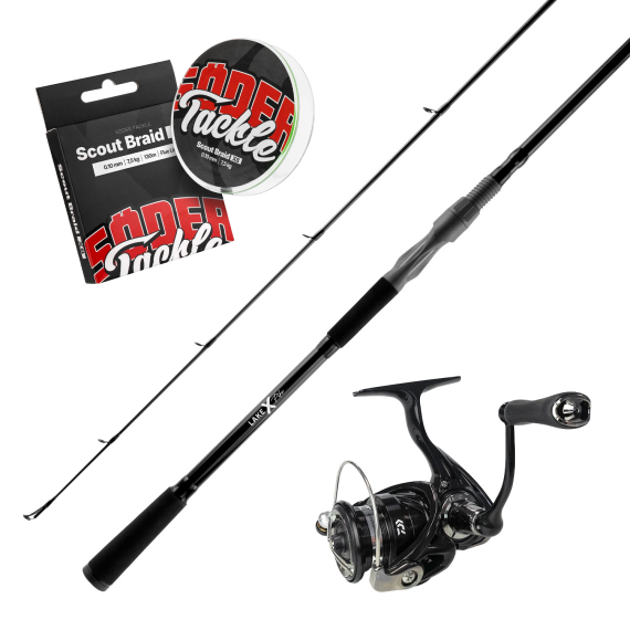 Lake X Pike Spinning 8\'6\'\' Fast Action XH 70-150g & Daiwa Pitch Black dans le groupe Ensembles de pêche / Ensembles spinning / Ensemble Spinning Brochet l\'adresse Sportfiskeprylar.se (LAKEXDAIWAPITCHBLACCOMBO)