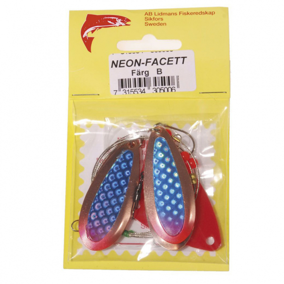 Lidmans Släp Neon-Facett dans le groupe Leurre de la peche / Leurres et cuillers traîne / Cuillers/flashers truite l\'adresse Sportfiskeprylar.se (LD37r)