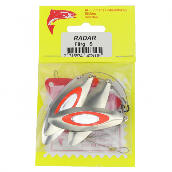 Lidmans Radar - Silver dans le groupe Leurre de la peche / Leurres et cuillers traîne / Cuillers/flashers truite l\'adresse Sportfiskeprylar.se (LD49)