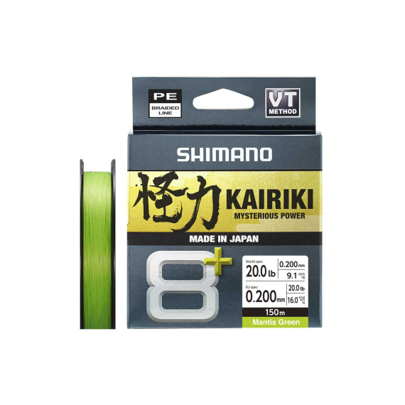 Shimano Kairiki 8+ 150m Green dans le groupe Lignes de pêche / Tresse peche l\'adresse Sportfiskeprylar.se (LDM58XE0606015Gr)