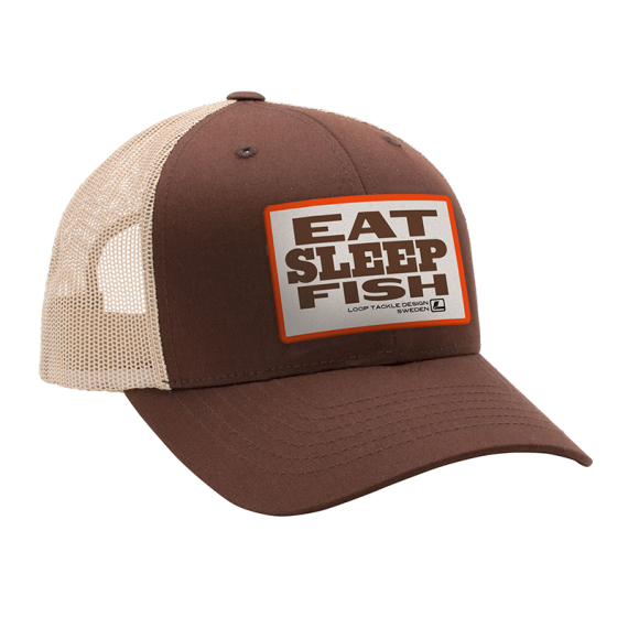 Loop Eat Sleep Fish Cap - Brown/Khaki dans le groupe Habits et chaussures / Chapeau de peche, casquette peche / Casquettes l\'adresse Sportfiskeprylar.se (LFC-46)
