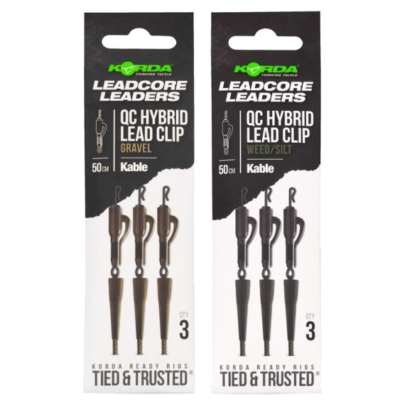 Korda Leadcore Leader-Hybrid Lead Clip QC Swivel dans le groupe Hameçons et terminal tackle / Accessoires montages / Plombs clips l\'adresse Sportfiskeprylar.se (LLHQGr)