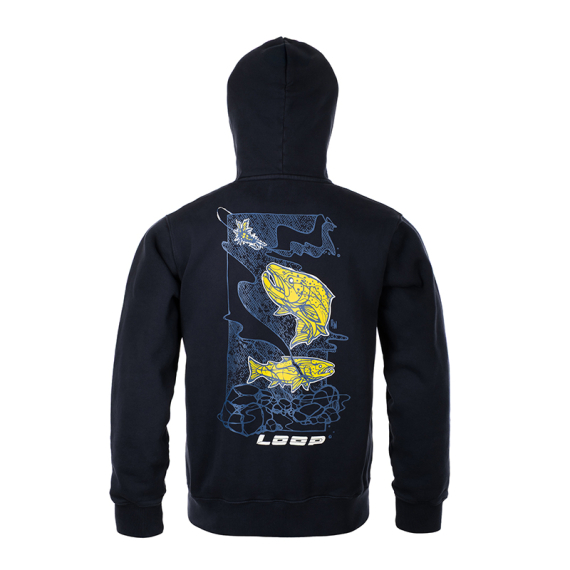 Loop M\'s Logo Hoodie Atlantic Salmon Navy dans le groupe Habits et chaussures / Vêtements / Sweats / Hoodies l\'adresse Sportfiskeprylar.se (LMLHAS01-703-2XLr)