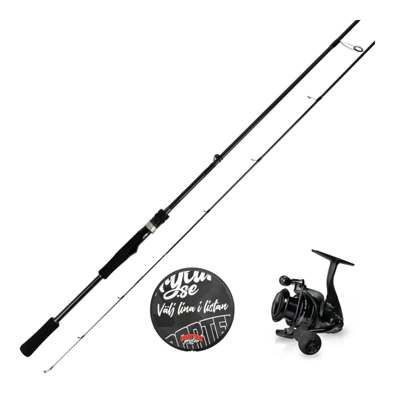 Lunker Stick Spinning Pitch Black Set dans le groupe Kit de pêche / Combos spinning / Ensemble Spinning Perche l\'adresse Sportfiskeprylar.se (LUNKERSTICKPB2500)