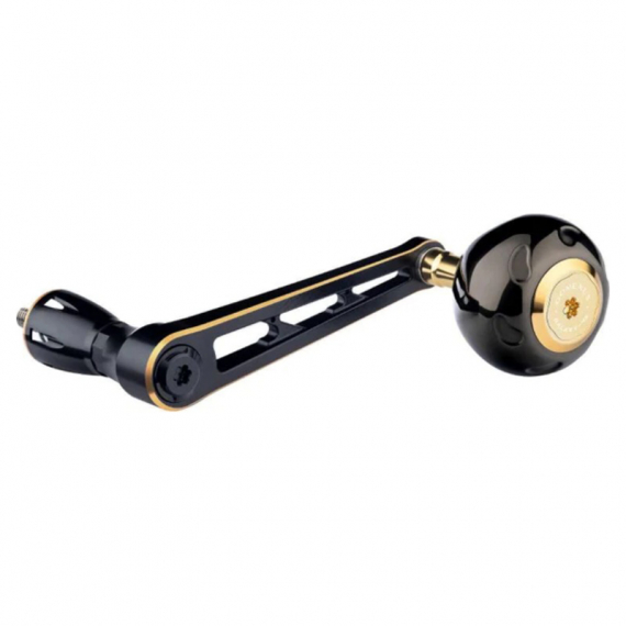 Gomexus 90mm Aluminium Power Handle with 45mm Titanium Knob - Black & Gold dans le groupe Moulinet de pêche / Accessoires moulinets / Poignées moulinets l\'adresse Sportfiskeprylar.se (LYS90TB45BKGD)