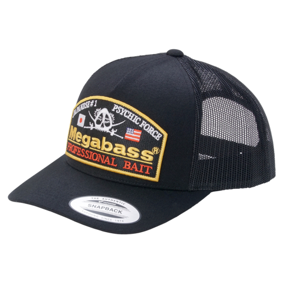 Megabass Cap Psychic Trucker Black/Black dans le groupe Habits et chaussures / Chapeau de peche, casquette peche / Casquettes / Casquettes trucker l\'adresse Sportfiskeprylar.se (MB-00000046713)