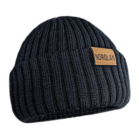 Norolan Merino Wool Ice Fishing Beanie - Black One-Size dans le groupe l\'adresse Sportfiskeprylar.se (MEPI-1)