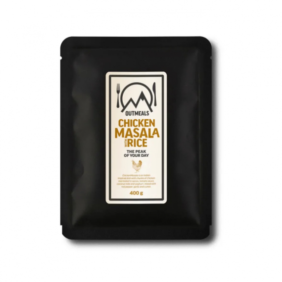 Outmeals - Chicken Masala Rice 400g dans le groupe Loisirs en plein air / Nourriture camping / Conserves l\'adresse Sportfiskeprylar.se (MKO101)