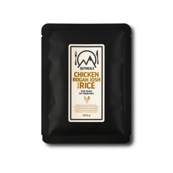 Outmeals - Chicken Rogan Josh With Rice 400g dans le groupe Loisirs en plein air / Nourriture camping / Conserves l\'adresse Sportfiskeprylar.se (MKO102)