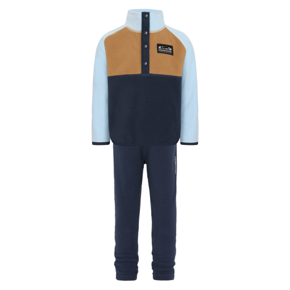Monte Kids Half Button & Pants Combo Navy dans le groupe Habits et chaussures l\'adresse Sportfiskeprylar.se (MONTEKIDSNAVYCOMBO)