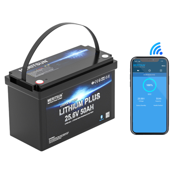 Meritsun Litiumbatteri 24v 50Ah BT dans le groupe Électronique marine et bateau / Batteries et chargeurs / Batteries / Batteries lithium l\'adresse Sportfiskeprylar.se (MS24V50BT)