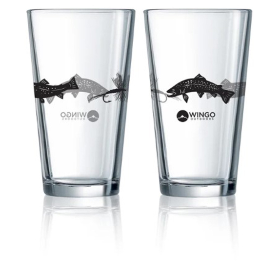 Wingo Pint Glass Trout Flies 2-Pack dans le groupe Autre / Cadeaux Et Conseils Cadeaux l\'adresse Sportfiskeprylar.se (NFD9210)