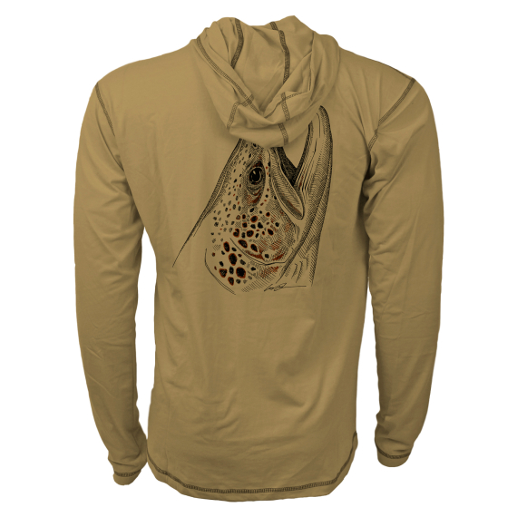 RepYourWater Hooded Sun Shirt Merino Breeze Rising Brown dans le groupe Habits et chaussures / Habits / T-shirts l\'adresse Sportfiskeprylar.se (NFD9572-Mr)