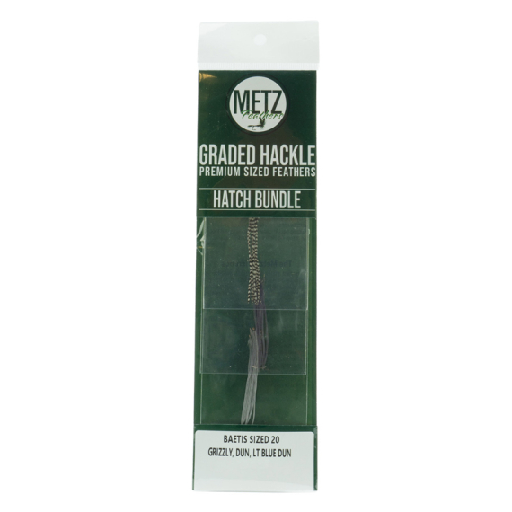Metz Hackle Hatch Bundle 3-pcs dans le groupe Hameçons et terminal tackle / Fabrication mouche / Matériel de montage de mouches / Plumes et capes / Hackle l\'adresse Sportfiskeprylar.se (NFD9577-18r)