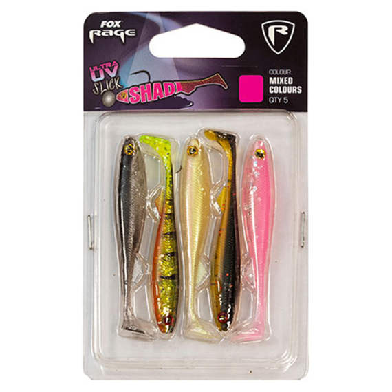 Fox Rage Slick Shad UV mixed colour pack 5-pack dans le groupe Leurre de la peche / Kits leurres l\'adresse Sportfiskeprylar.se (NMC008r)