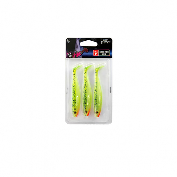 Fox Rage Pro Shad 10 cm / 4\'\' UV Lemontiger 3-pack dans le groupe Leurre de la peche / Leurre souple / Jigs pour perches et pour sandres l\'adresse Sportfiskeprylar.se (NPS021)