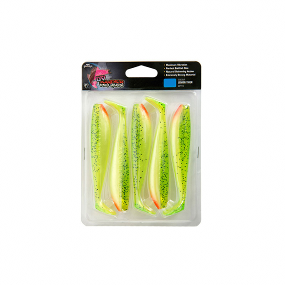 Zander Pro Ultra UV 12 cm/4.75\'\' Lemontiger 5-pack dans le groupe Leurre de la peche / Leurre souple / Jigs pour perches et pour sandres l\'adresse Sportfiskeprylar.se (NZS015)
