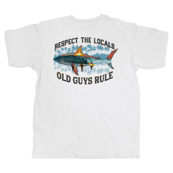 Old Guys Rule Local Respect, White dans le groupe Habits et chaussures / Habits / T-shirts l\'adresse Sportfiskeprylar.se (OG2104)