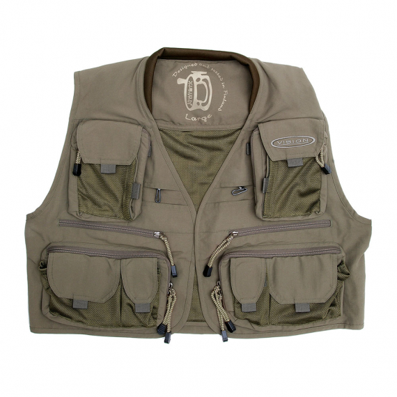 Gilet de Pêche Homme Respirant Grande Taille Multi-Poches - Beige Gilet de Pêche Homme Respirant Grande Taille Multi-Poches - Beige
