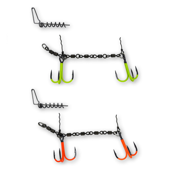 Pikecraft 4-Swivel Stinger Kit XL 2/0 UV dans le groupe Hameçons et terminal tackle / Stingers et accessoires stingers / Stingers l\'adresse Sportfiskeprylar.se (PIKECRAFT1073r)